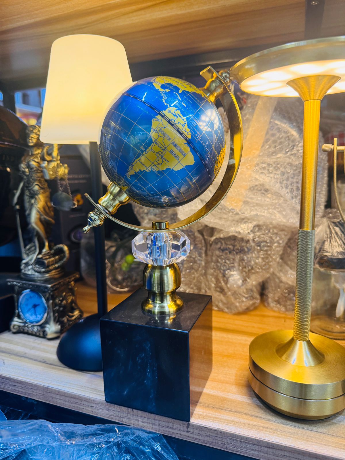 World Globe Marble Base Luxury Home/Office Decor ornament Gift