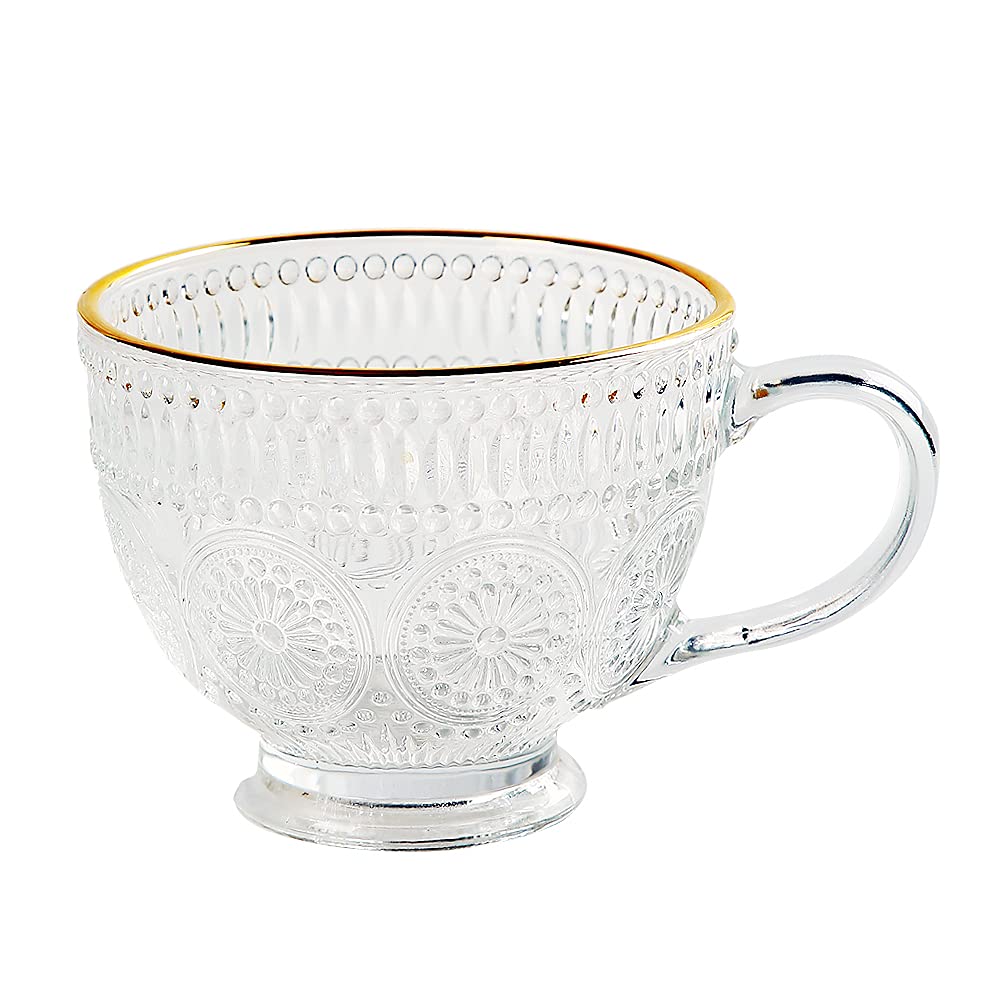 Set of 3 Romantic 500ml premium water/tea glass set, suitable for refreshing, soda and beverages
