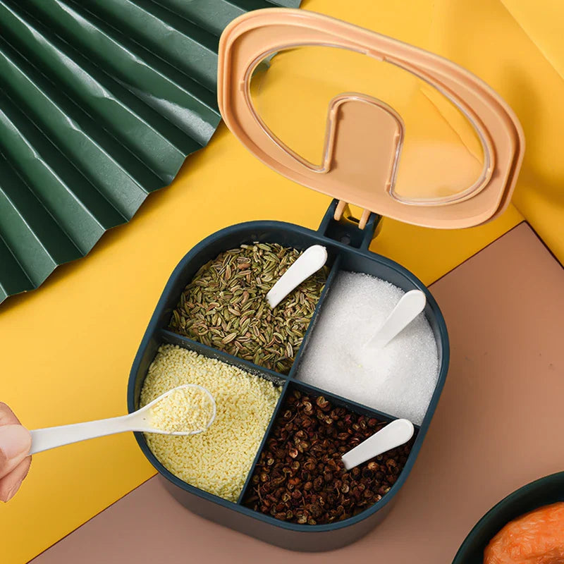 4 partition spice organizer jar