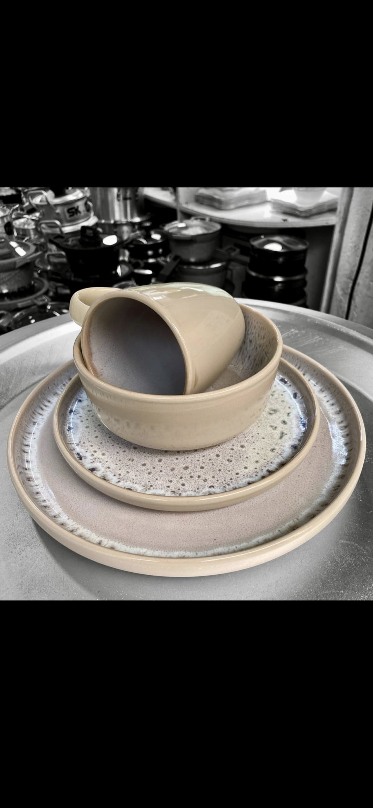 24pcs Reactive Glazed Ceramic Dinner set