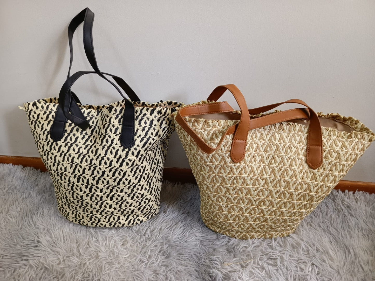Women braided basket shoulder bag