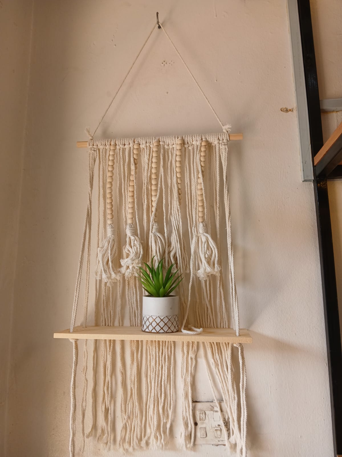 Nordic storage rack style plant hanging shelf