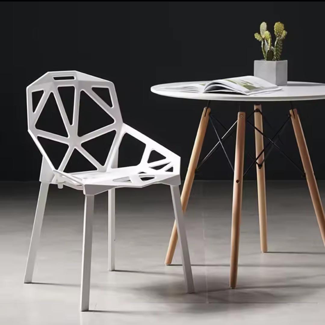 Modern simple geometric pattern like plastic chairs