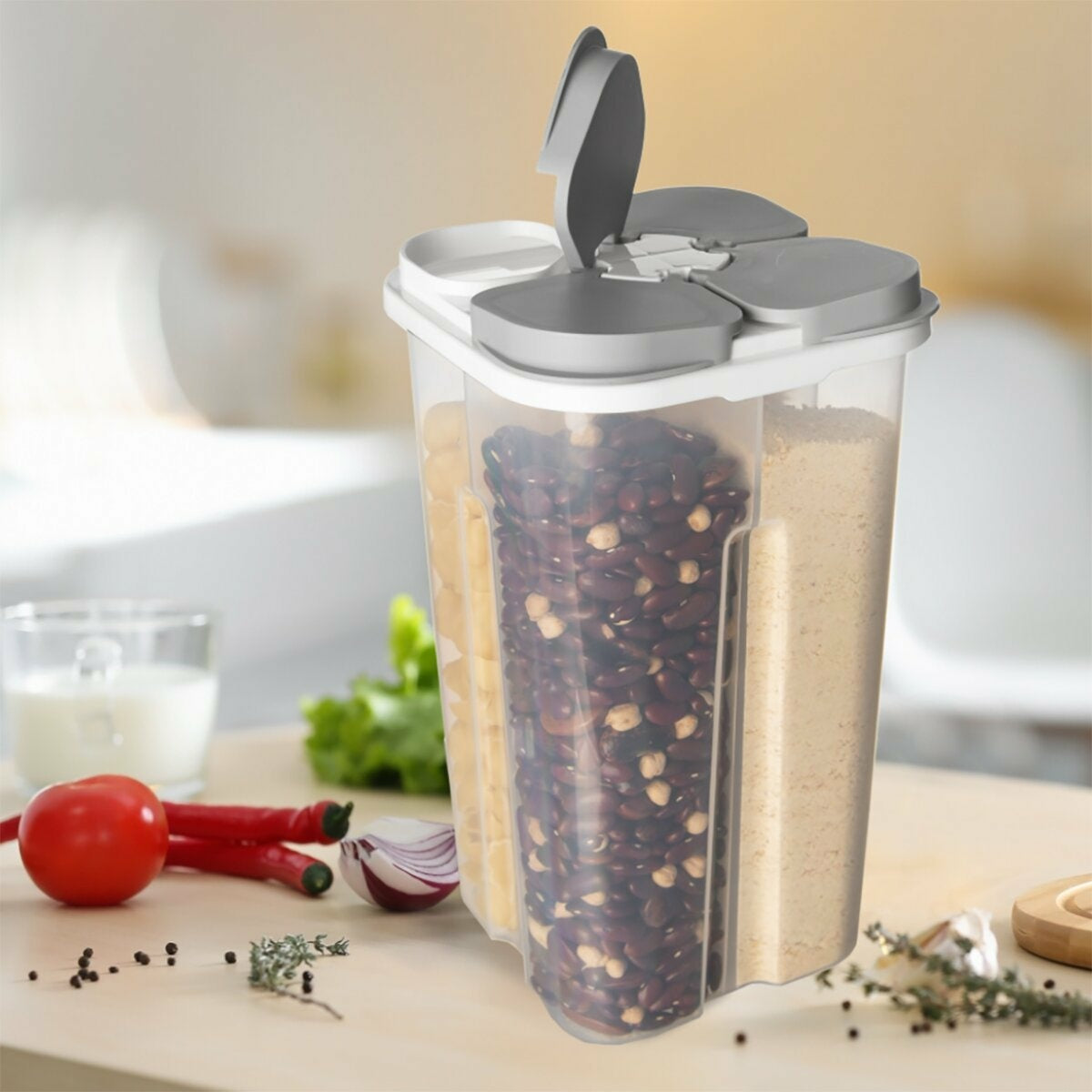 2450ml 4 in 1 grid pantry organiser