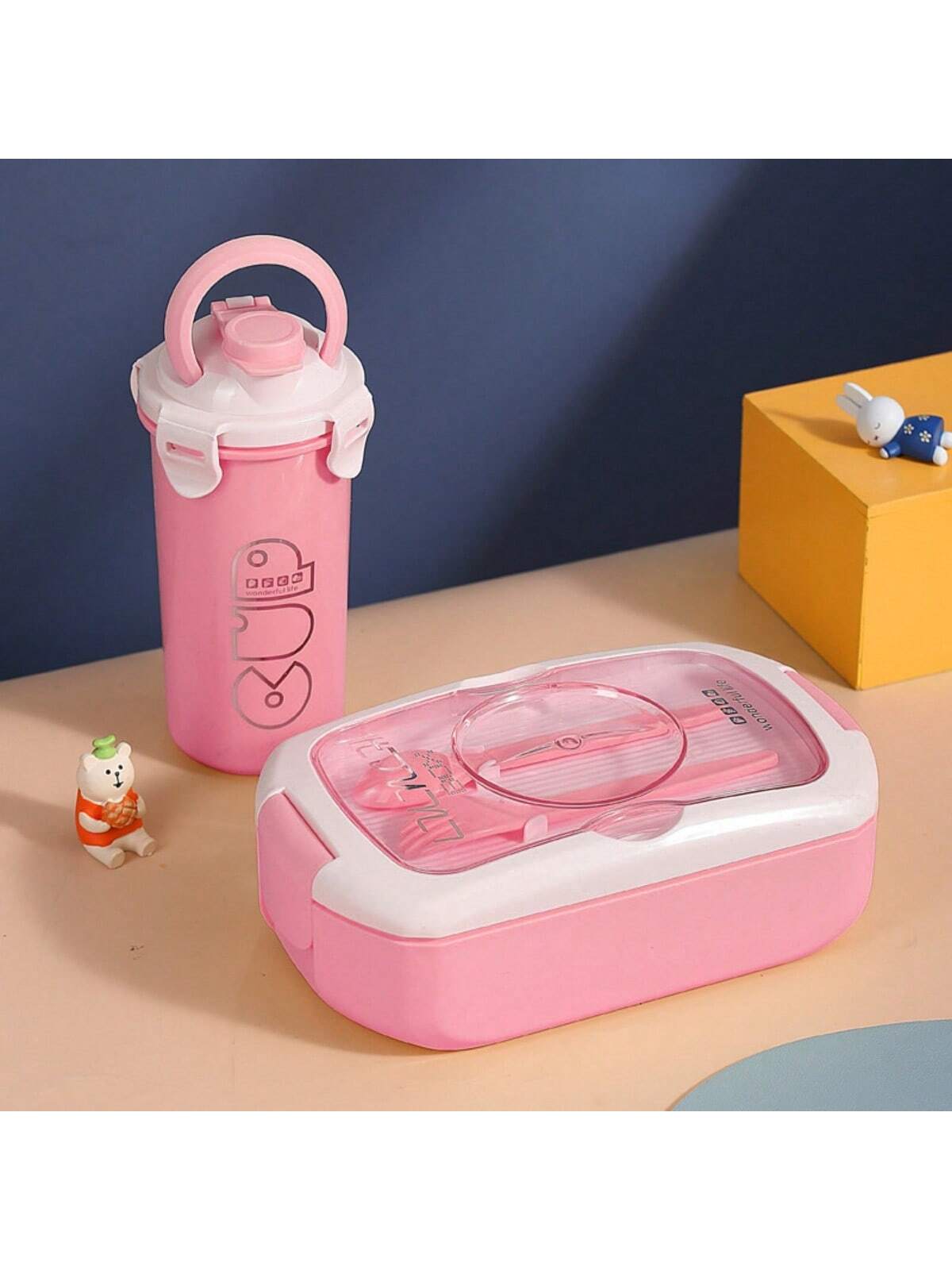 2 in 1 LUNCH BOX WITH BOTTLE