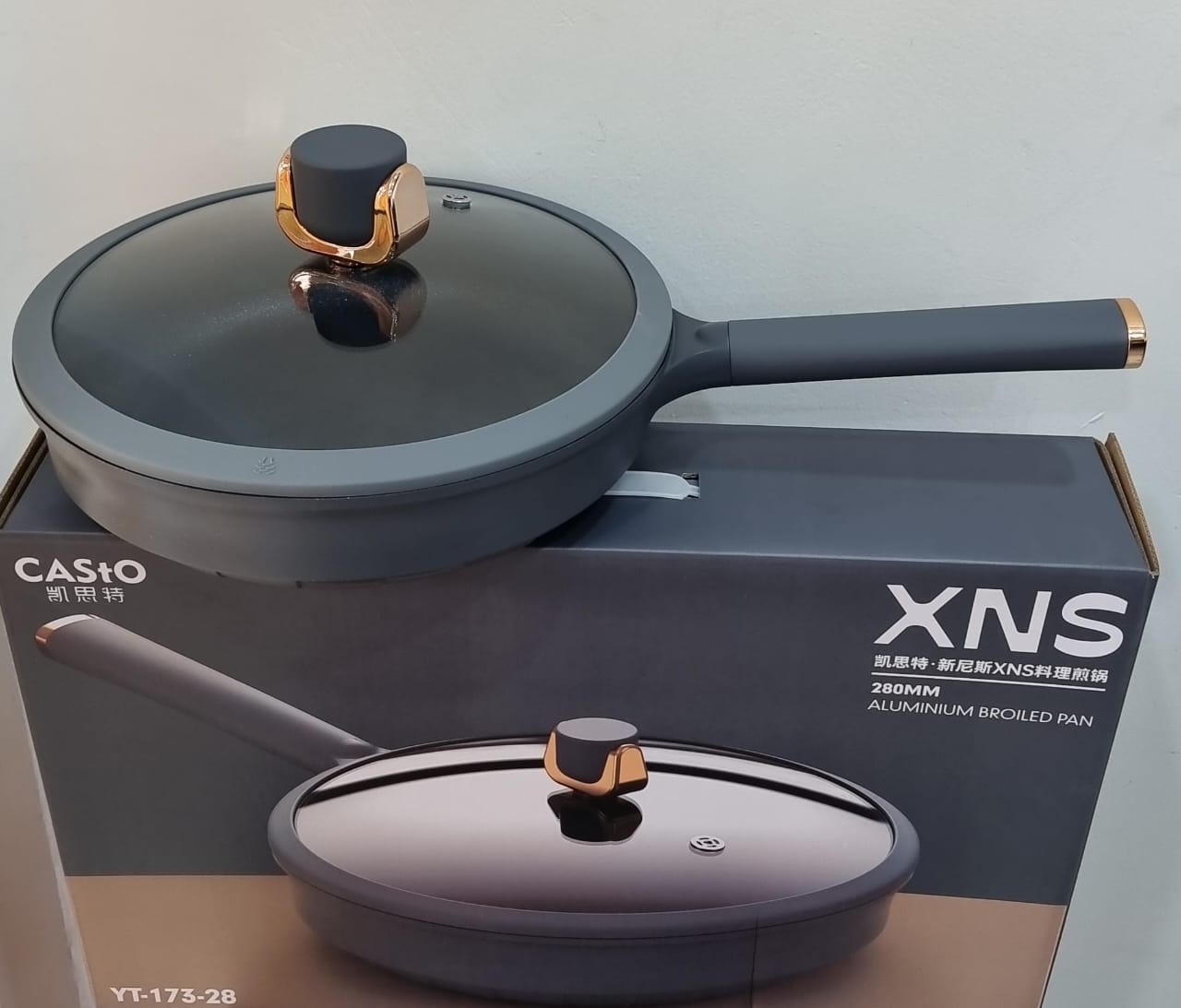 280mm 4litre nonstick aluminium broiled pan