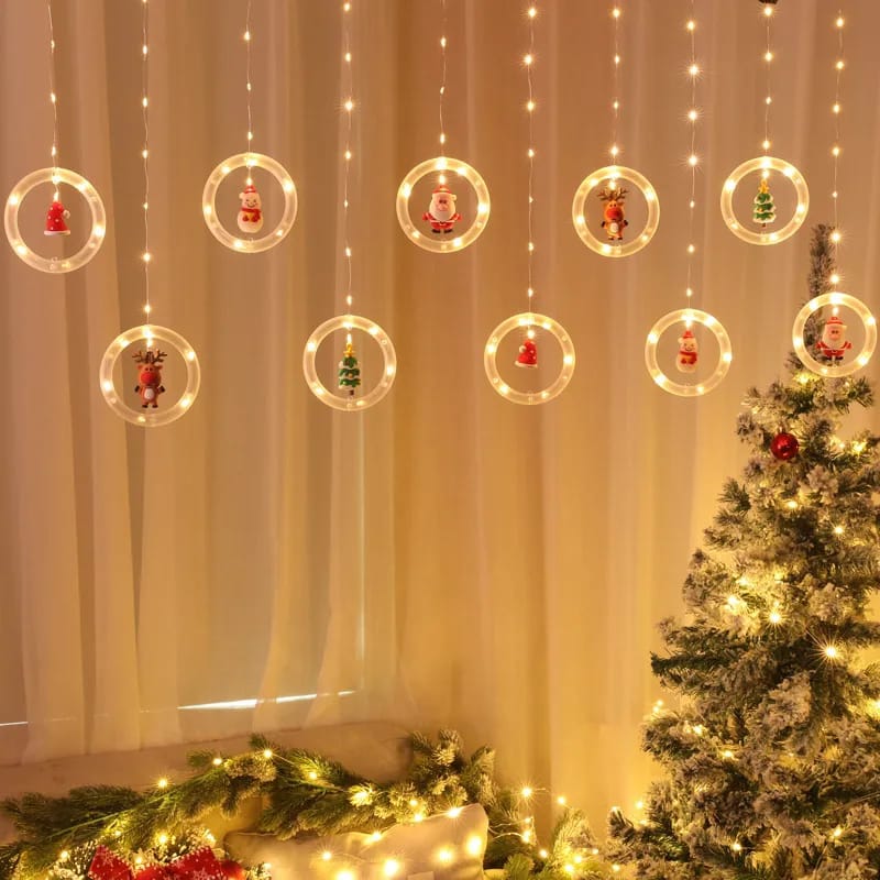 3M 10m Wish Ring Curtain Curtain Garland Christmas Decorations