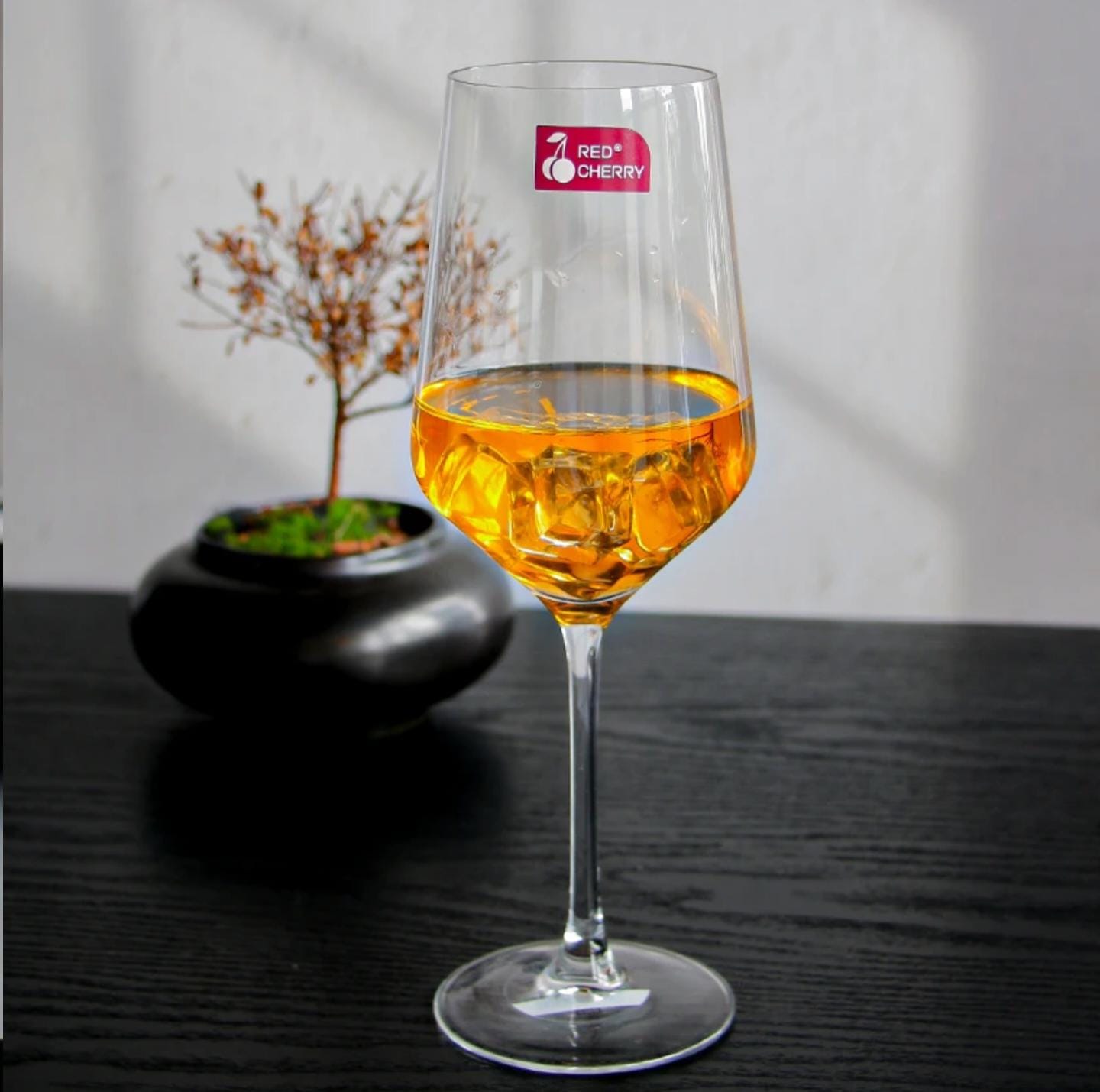 Crystal clear red wine glasses