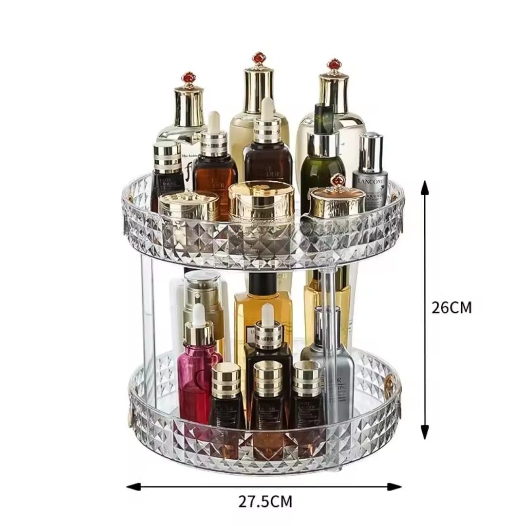 2-Tier Diamond pattern Rotating Lazy Susan