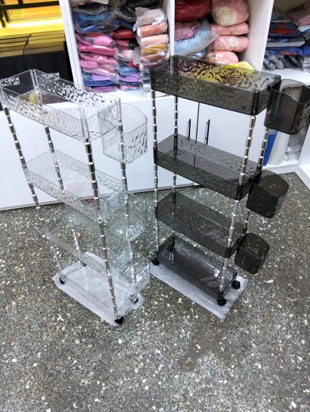 Versatile 3 tier storage cart with wheels