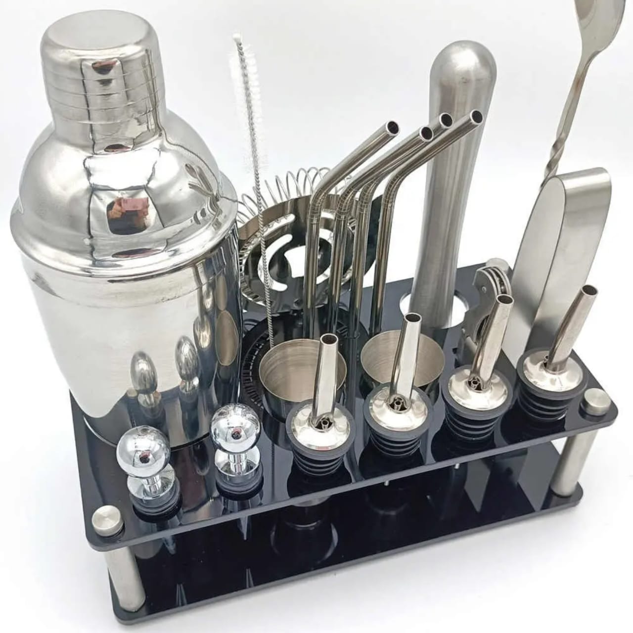 20pcs stainless Cocktail Set Shaker Mixer,Drink Making Kit,Bartender Kit Bars Set Tools