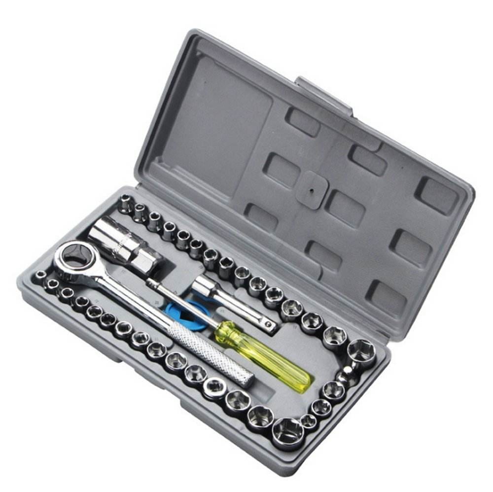 Ultimate Home Repair Solution All-in-One 40-Pack Socket Tool Wrench Set