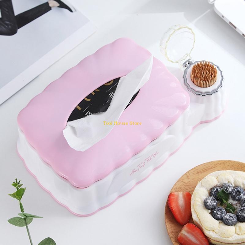 Serviette holder with toothpick dispenser
