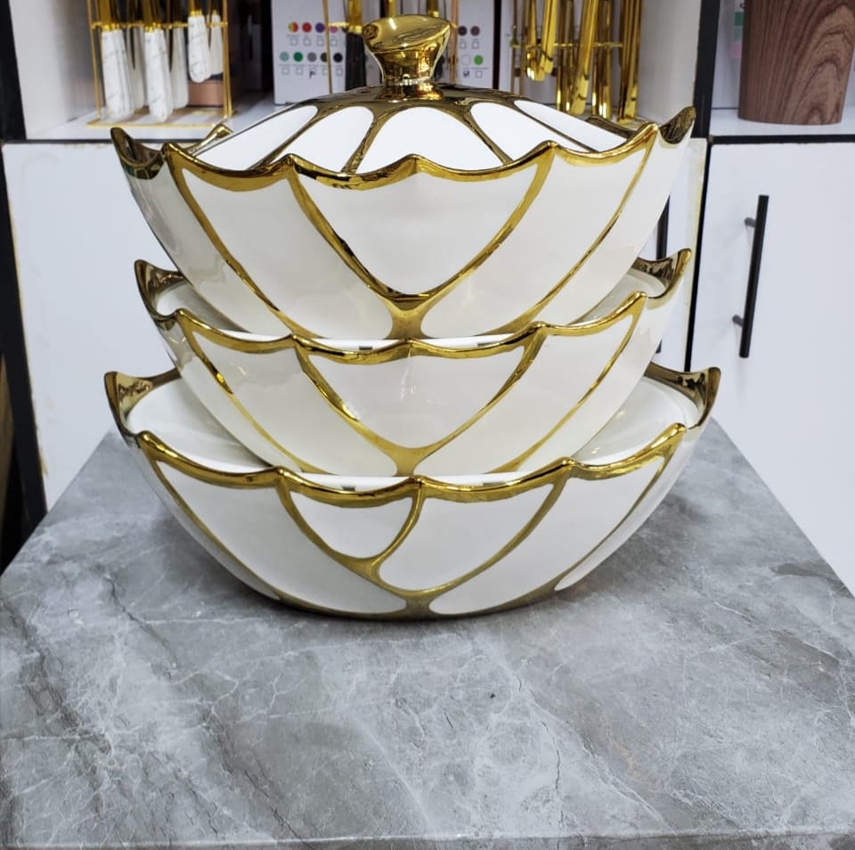 3pc boat serving dish