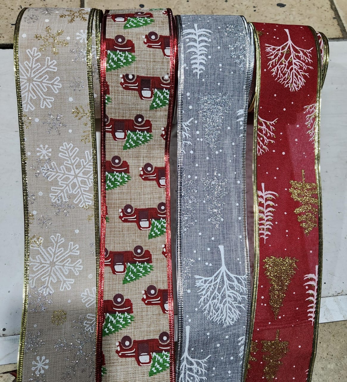 5 meters Christmas themed ribbon colors available