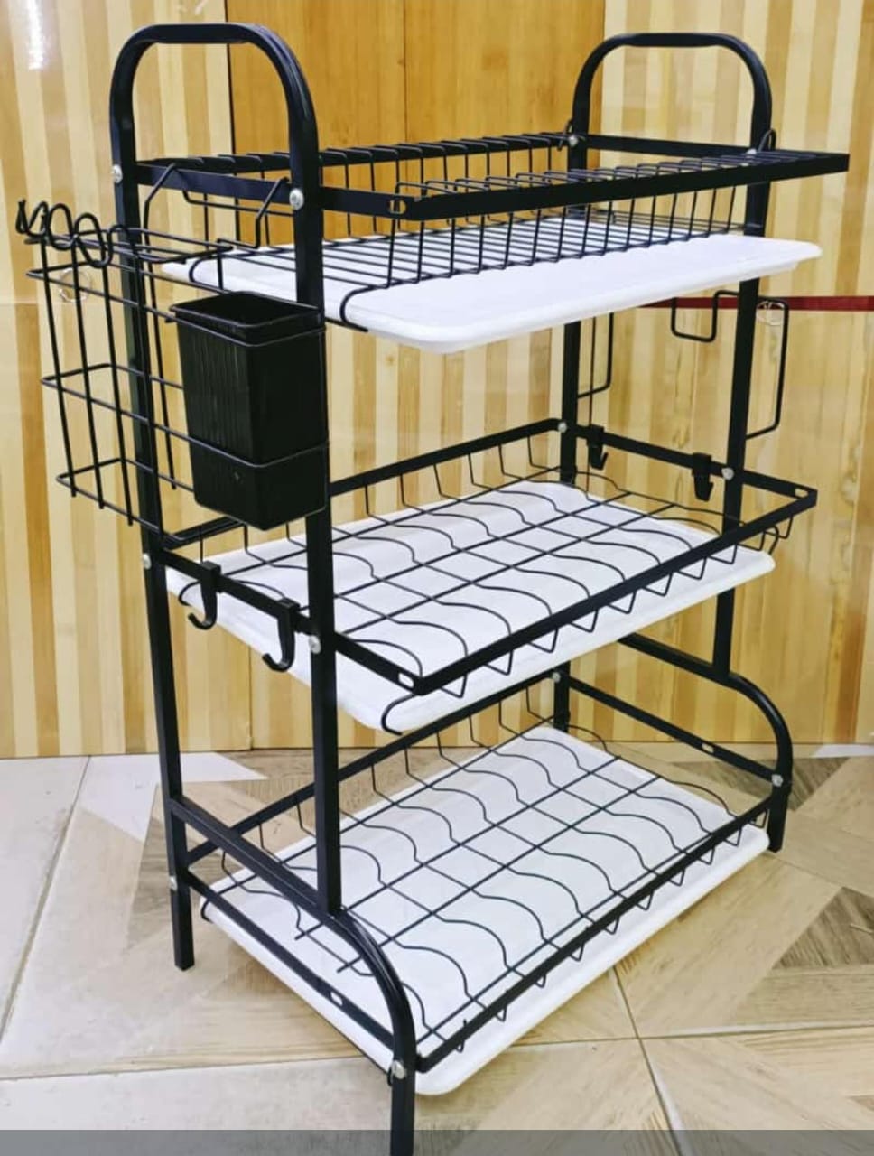 3 layer advanced Black dish rack