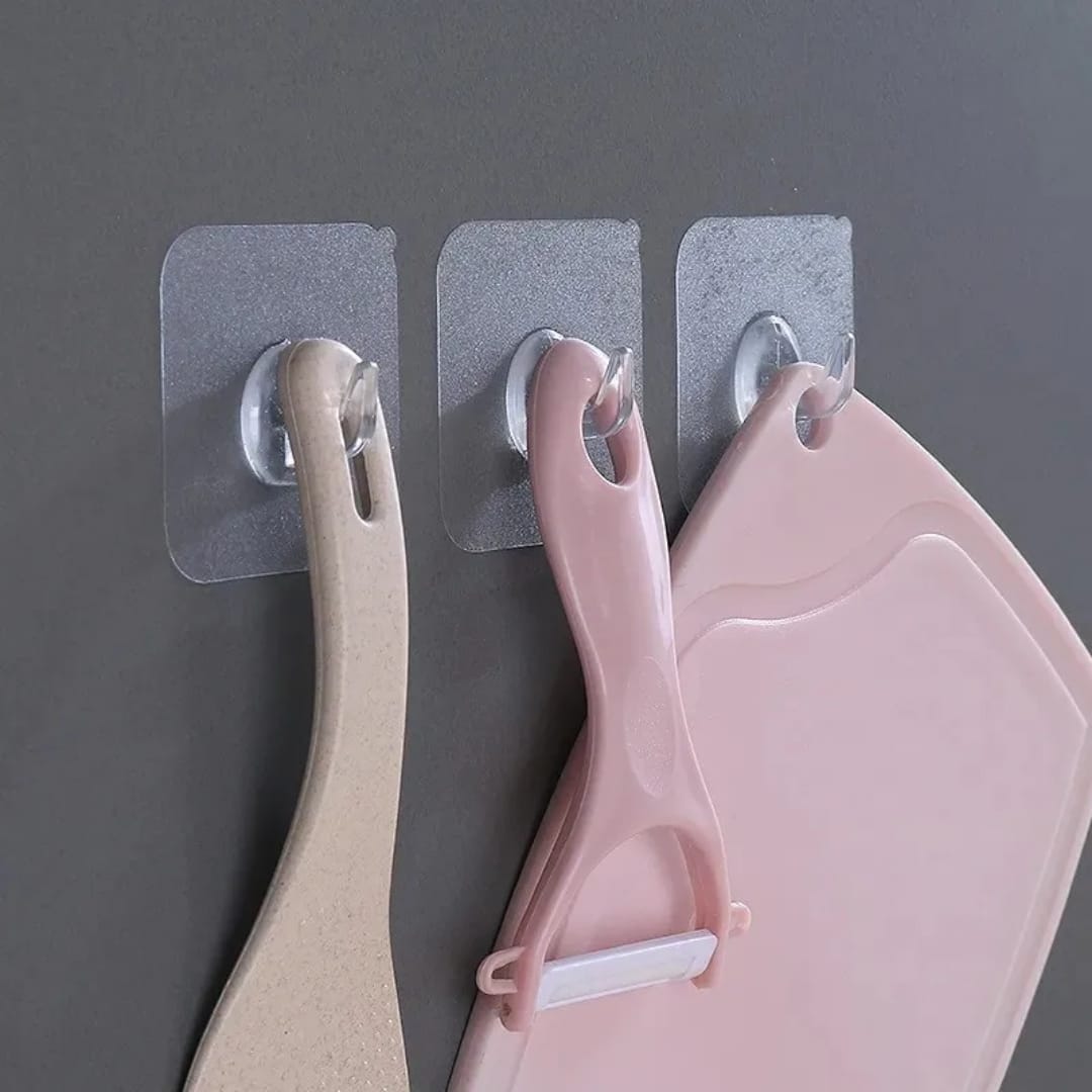 10Pcs Transparent Wall Hooks