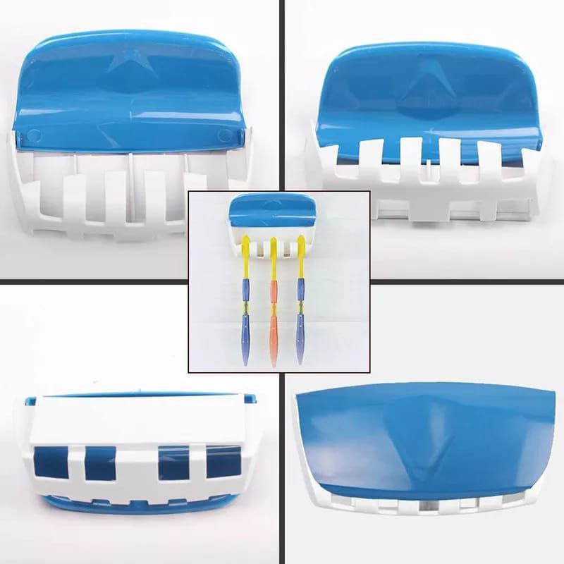 Toothpaste dispenser with toothbrush holder