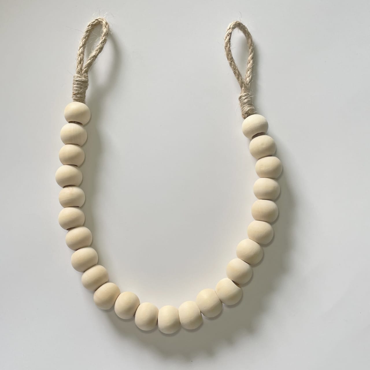 Creative natural wood beaded toilet paper roll holder