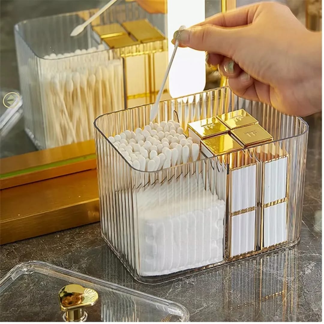 Transparent Acrylic Cotton Swab Storage Box