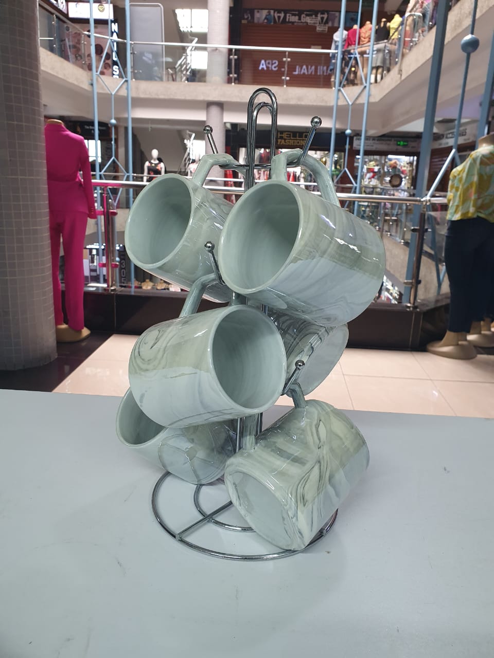 Pearl Marble Porcelain Tea/ Coffee Mugs