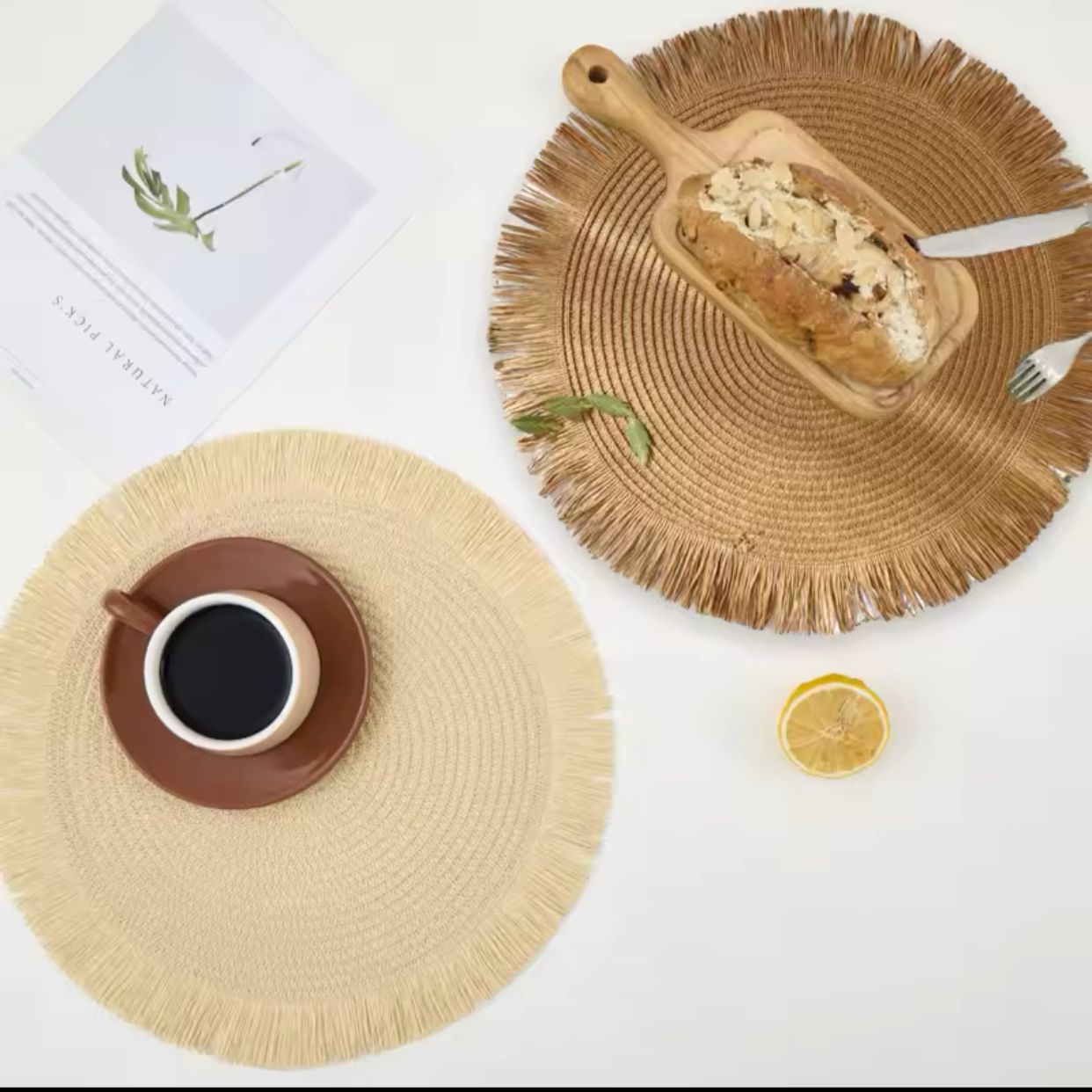 6PCS Round Jute Table Mat