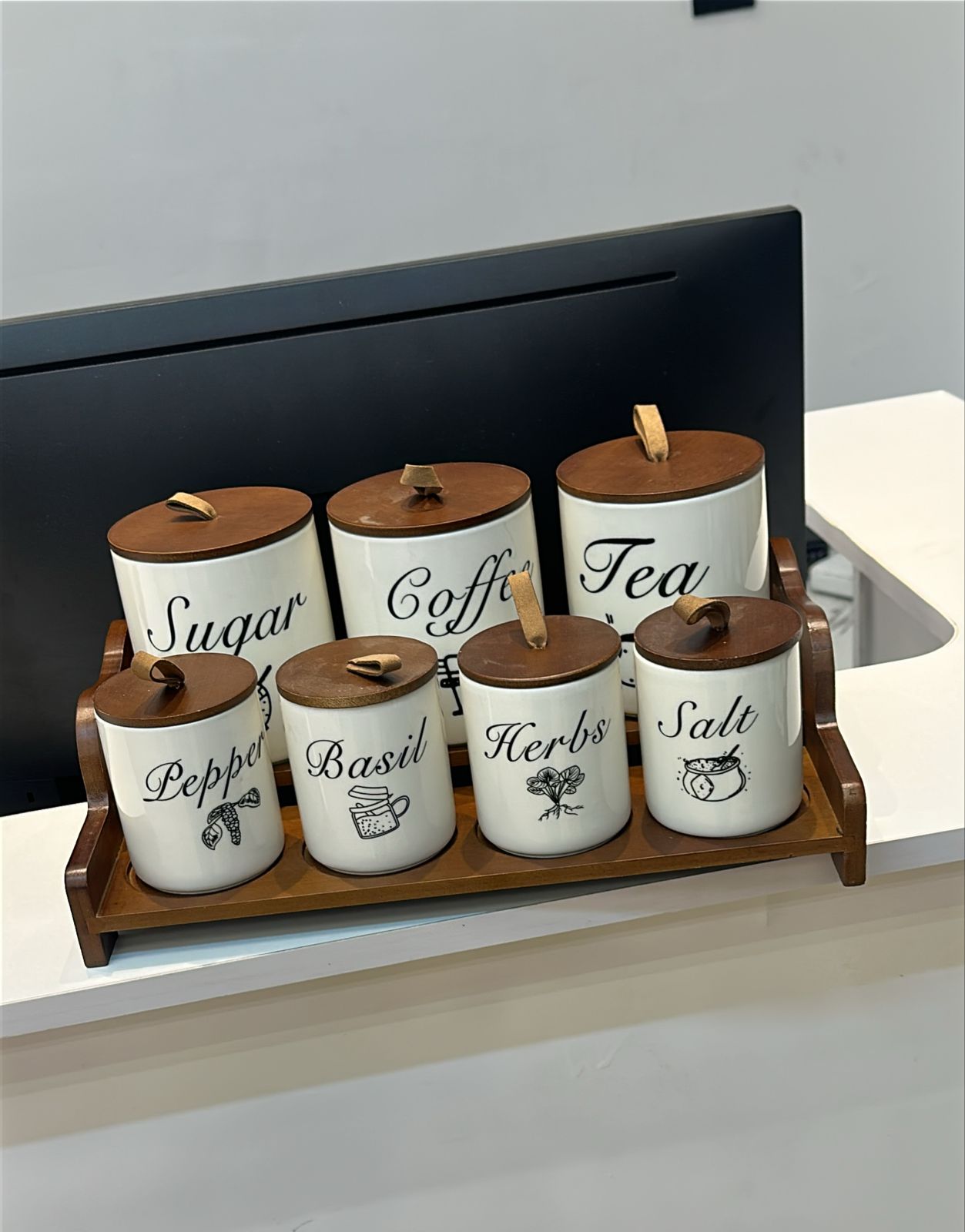 ✨Luxury 8pc -Piece Canister Set
(1 Tray + 7 Canisters )
