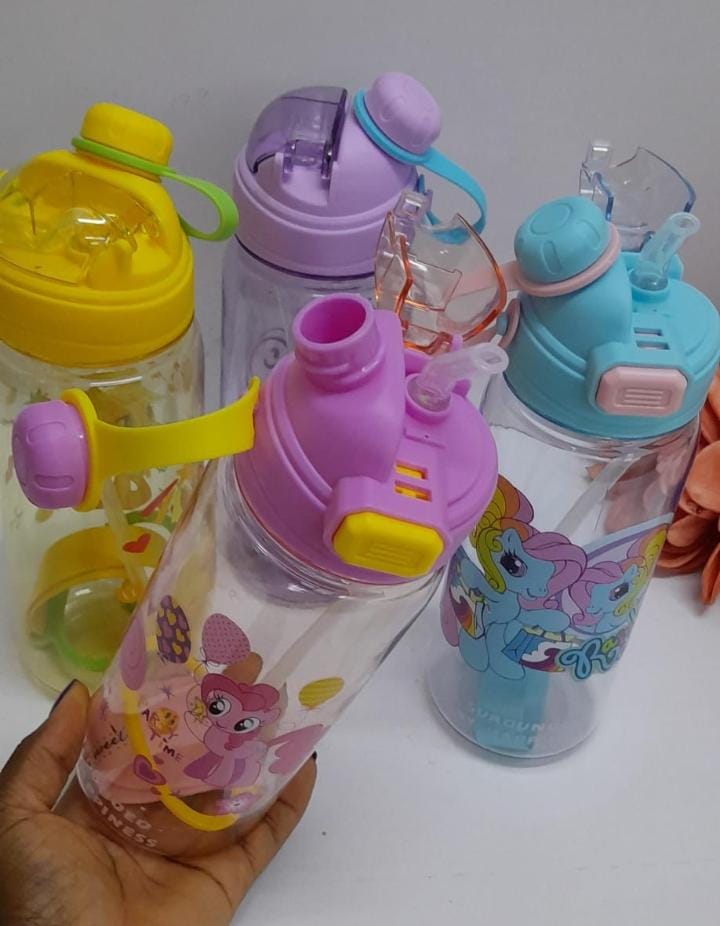 2 in 1 lock coloured water bottle