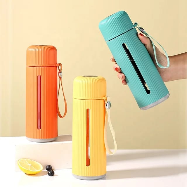 500Ml Borosilicate Glass Water Bottle that can hold hot water