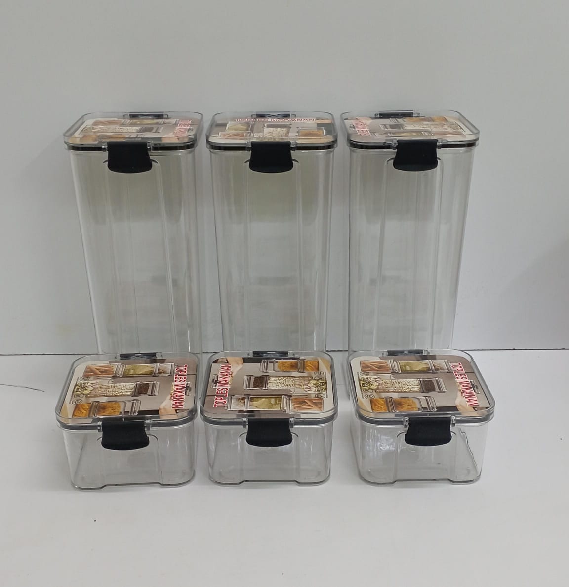 6Pc Acrylic storage containers