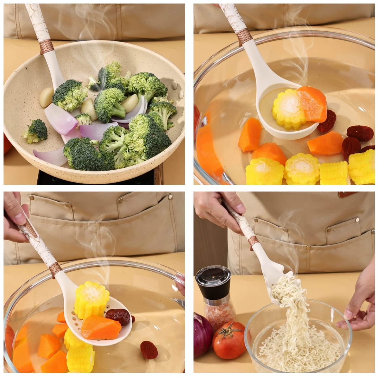 7pcs High Quality Silicon Kitchen set with storage Rack