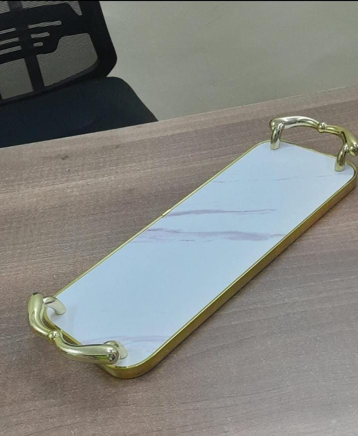 Decorative and Marble breakfast serving tray