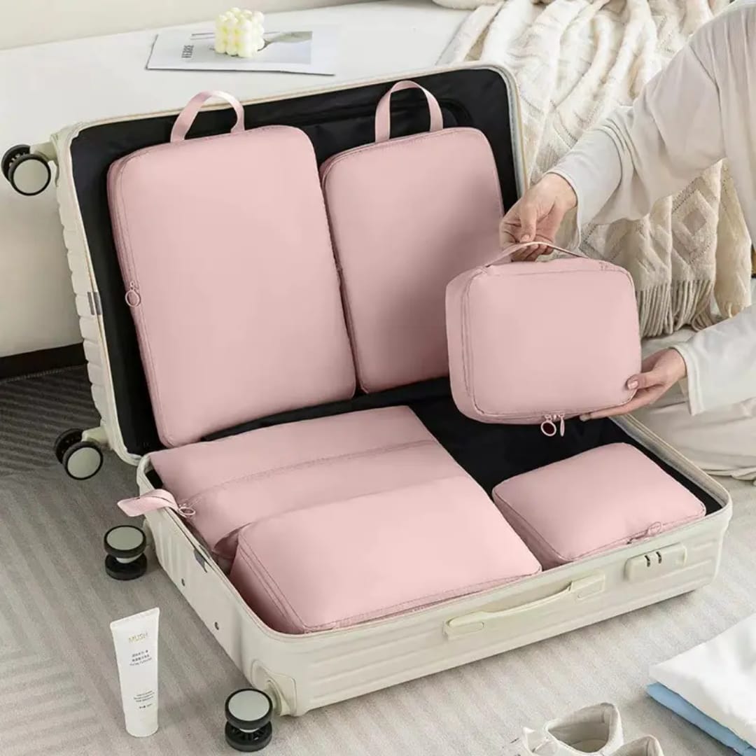 6pcs set compressible Luggage travel bags