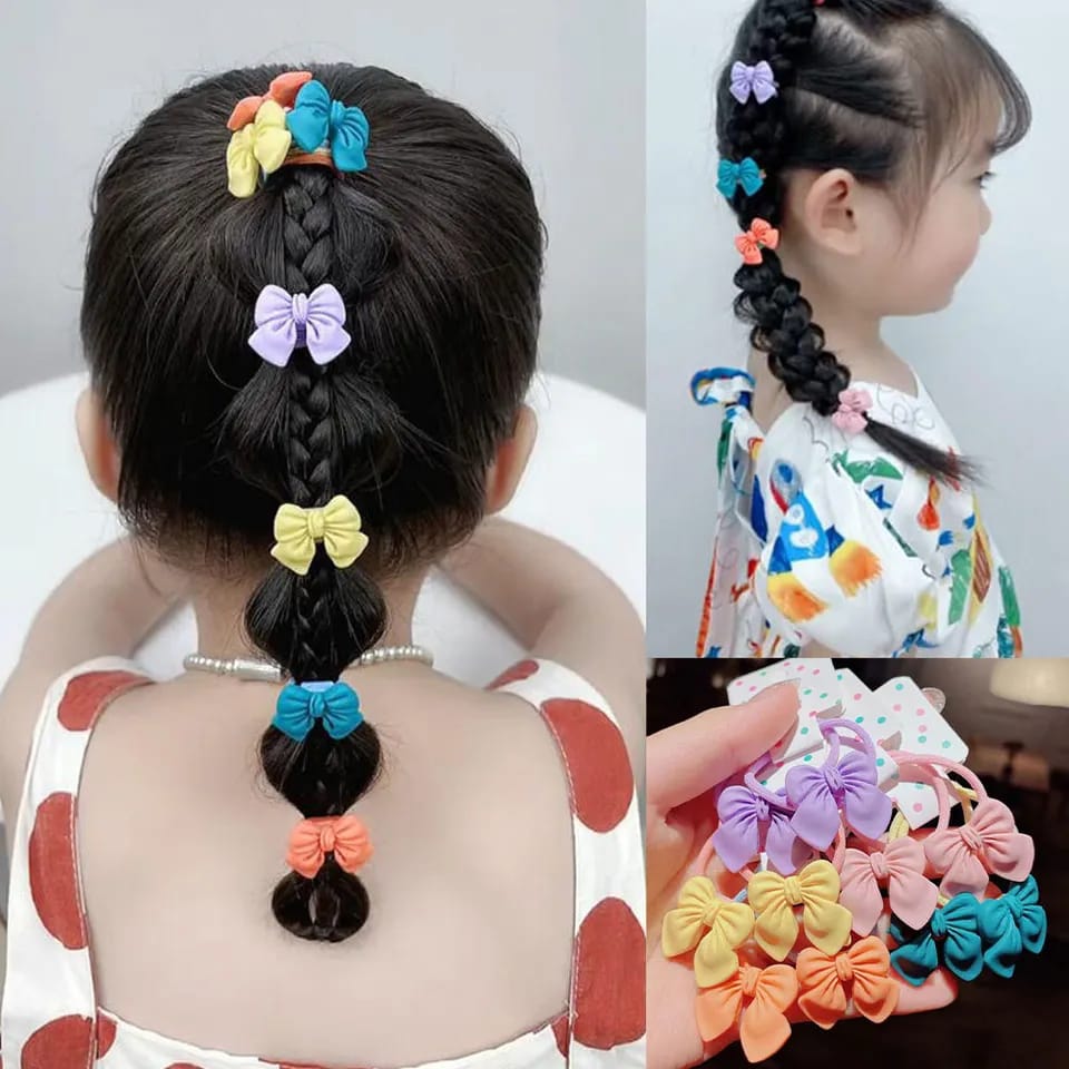 2pcs Cute Bowknot Elastic Hair Bands
