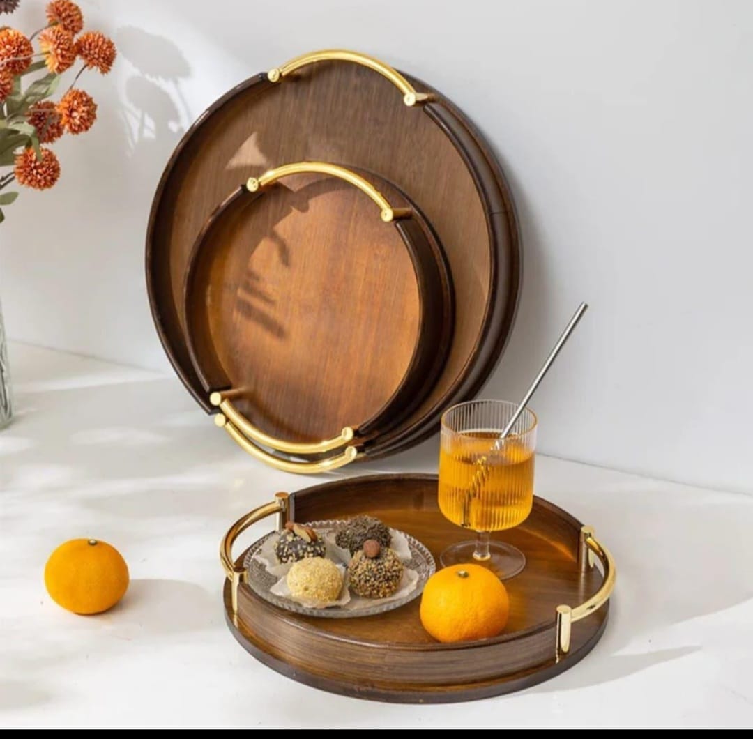 3pcs Multi-functional Bamboo Food storage Trays