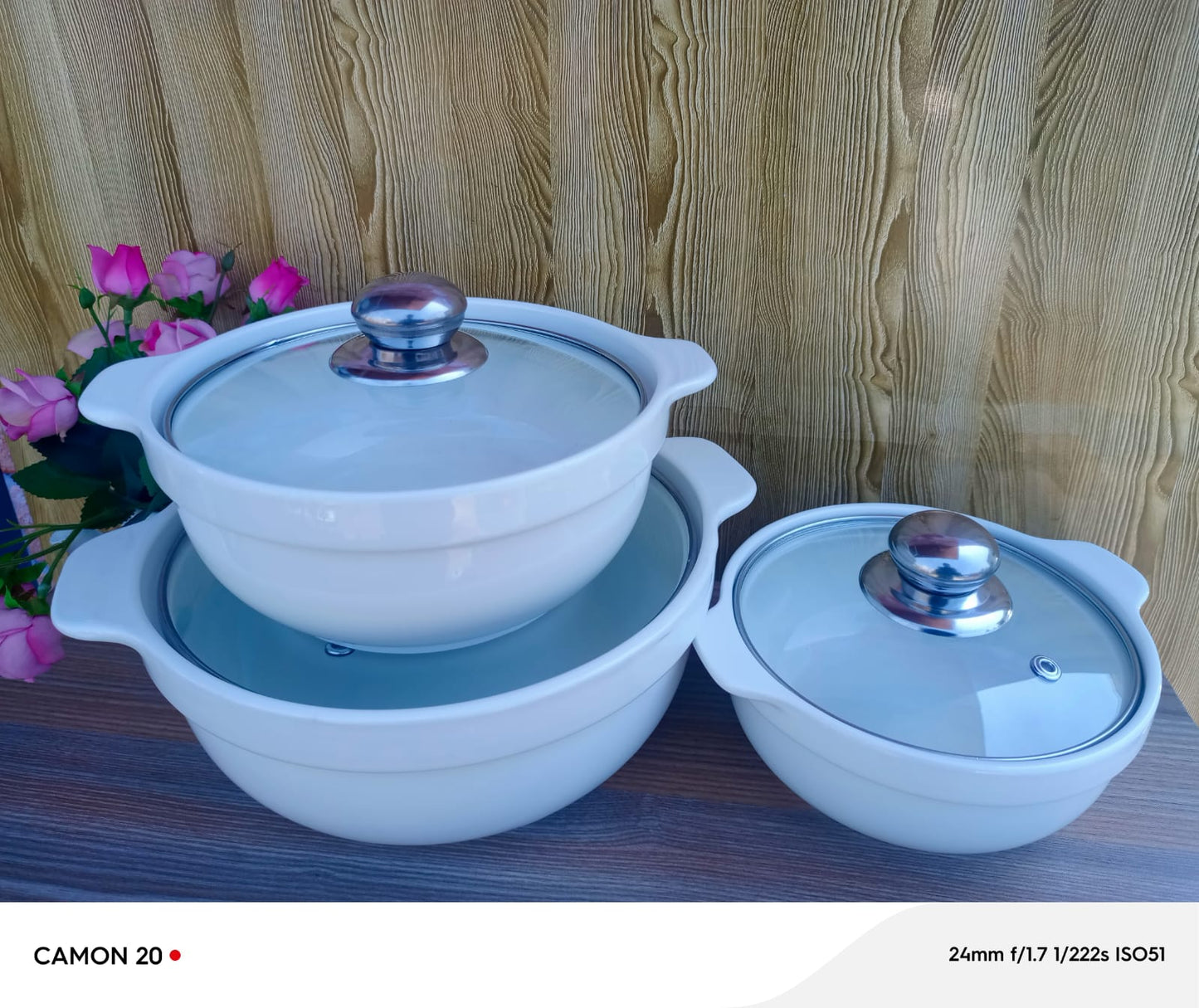 3pc serving Bowls textured 1ltr &2ltr,3ltr