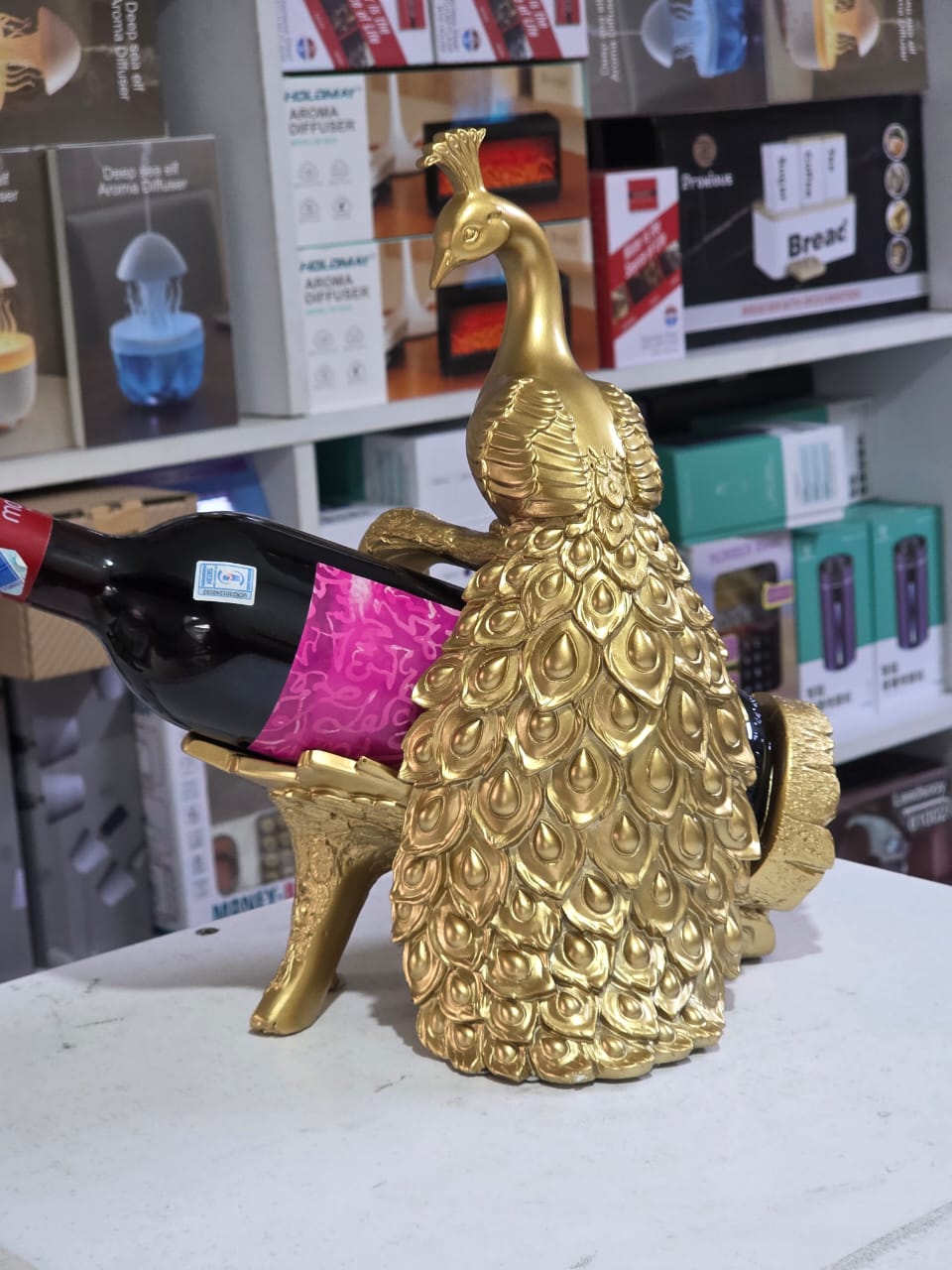 peacock luxury wine rack