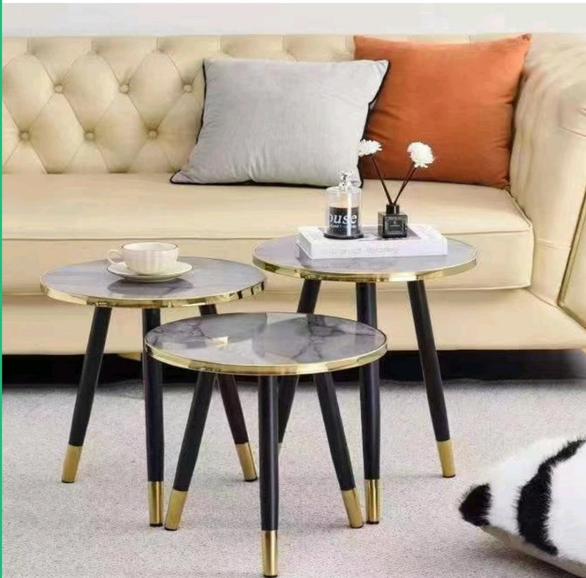 *3 in 1 Nesting luxury marble side stool
