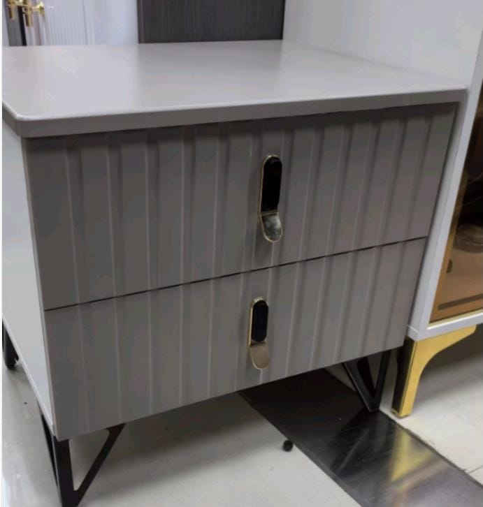 Nordic Bedroom minimalist night table with drawers