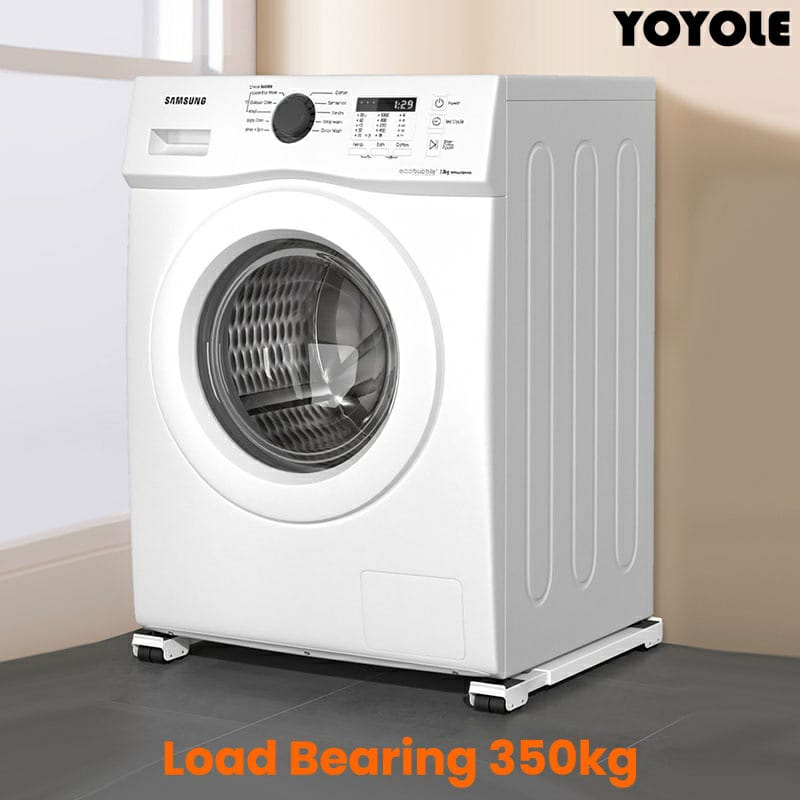 Washing Machine metal thickened, set of 2 Stand Base with 12 wheels on each base stand