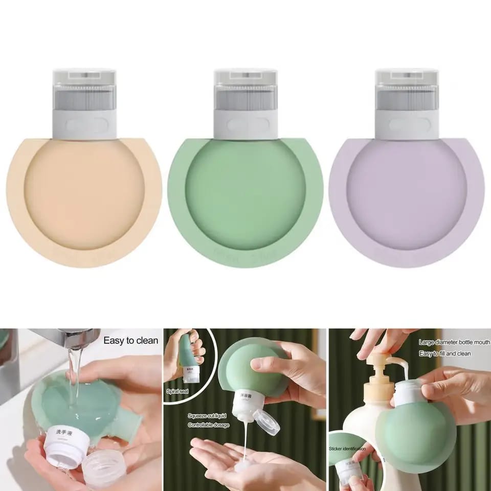 3Pcs/Set Silicone Bottle Lotion Container
