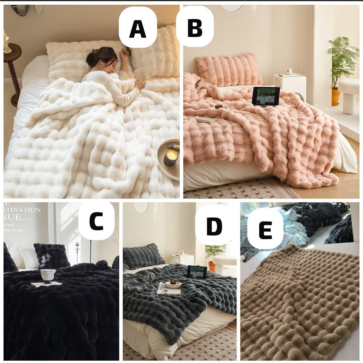 Soft Bubble Winter Throw Blanket