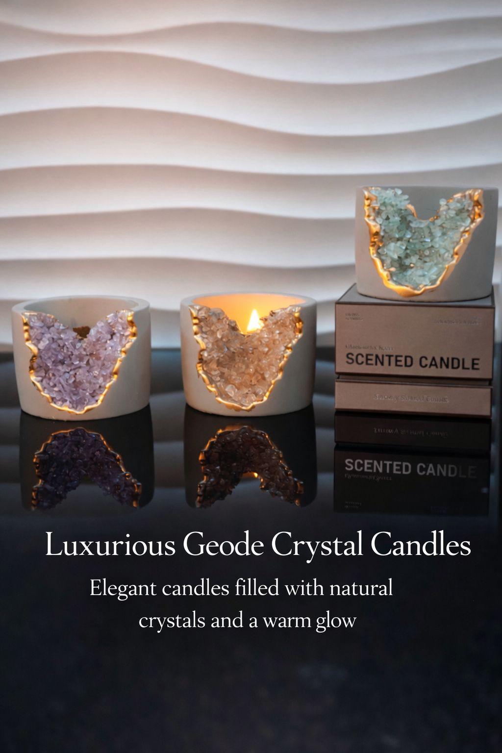 Geode Crystal Candles 🕯️