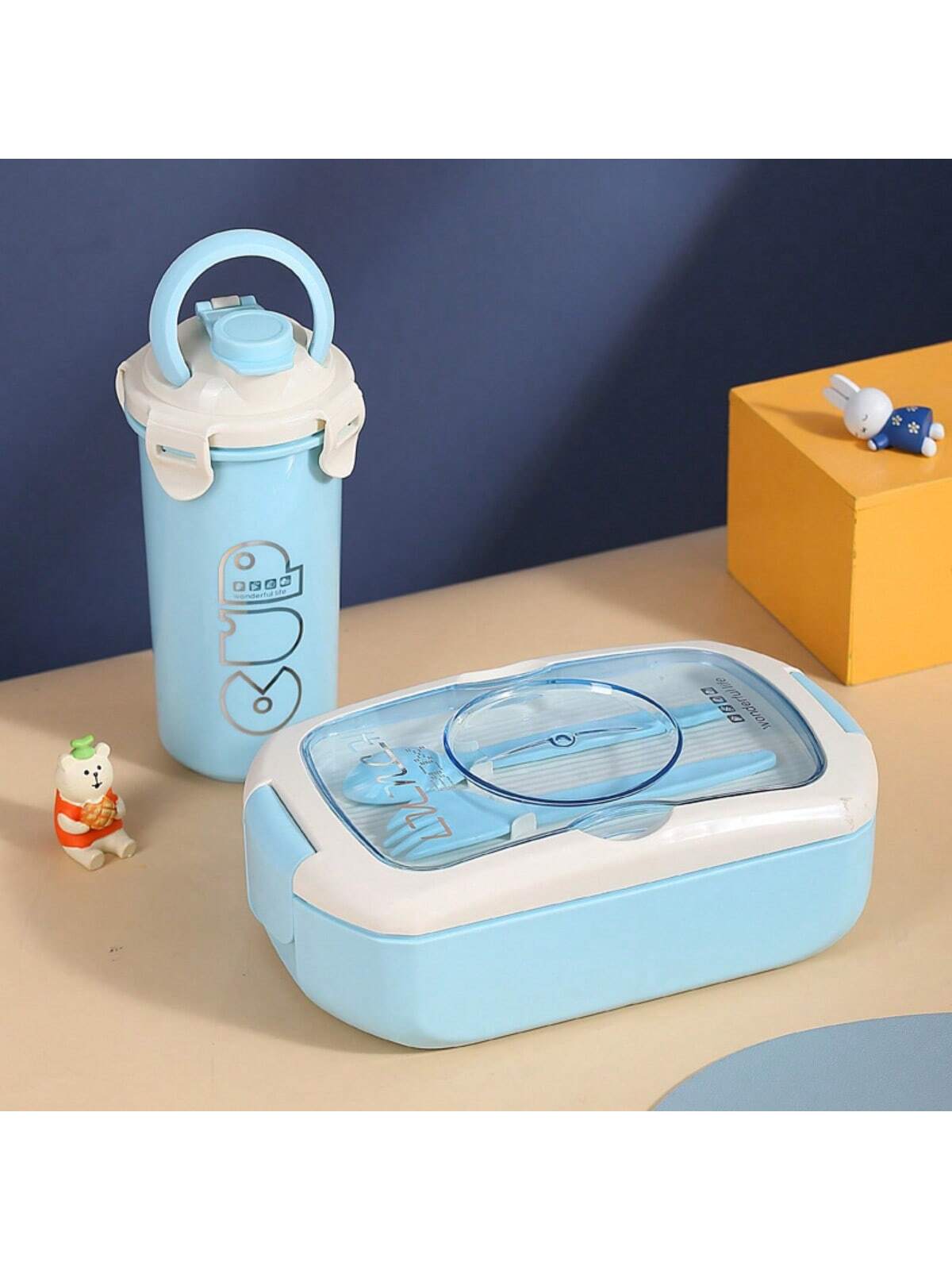 2 in 1 LUNCH BOX WITH BOTTLE