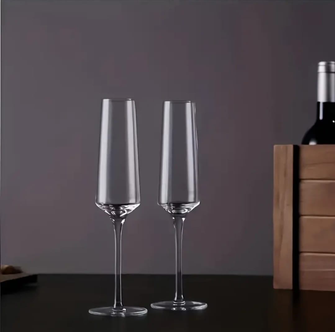 6pcs Luxury Crystal Champagne Glasses