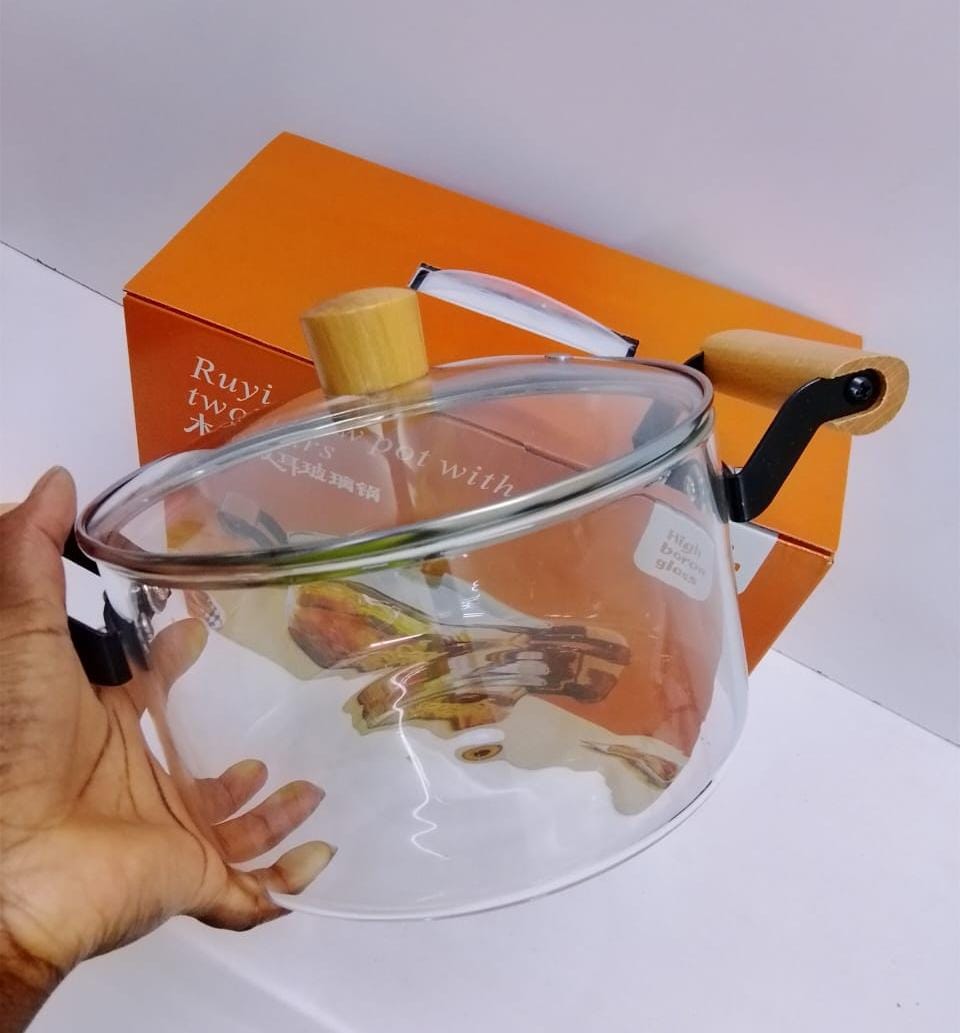 3.5 ltrs Glass Cooking pot