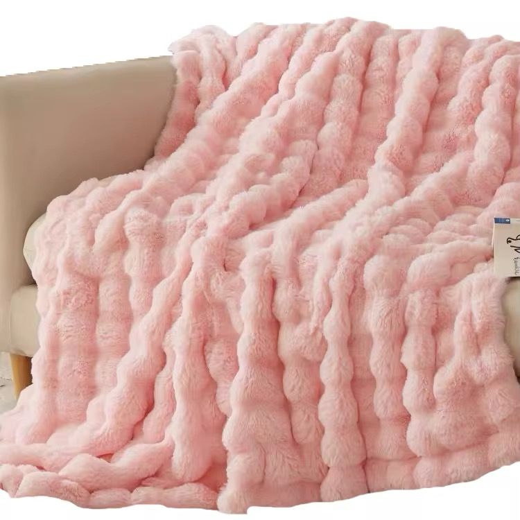 Soft Bubble Winter Throw Blanket
