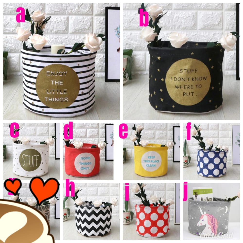 Round organizing baskets