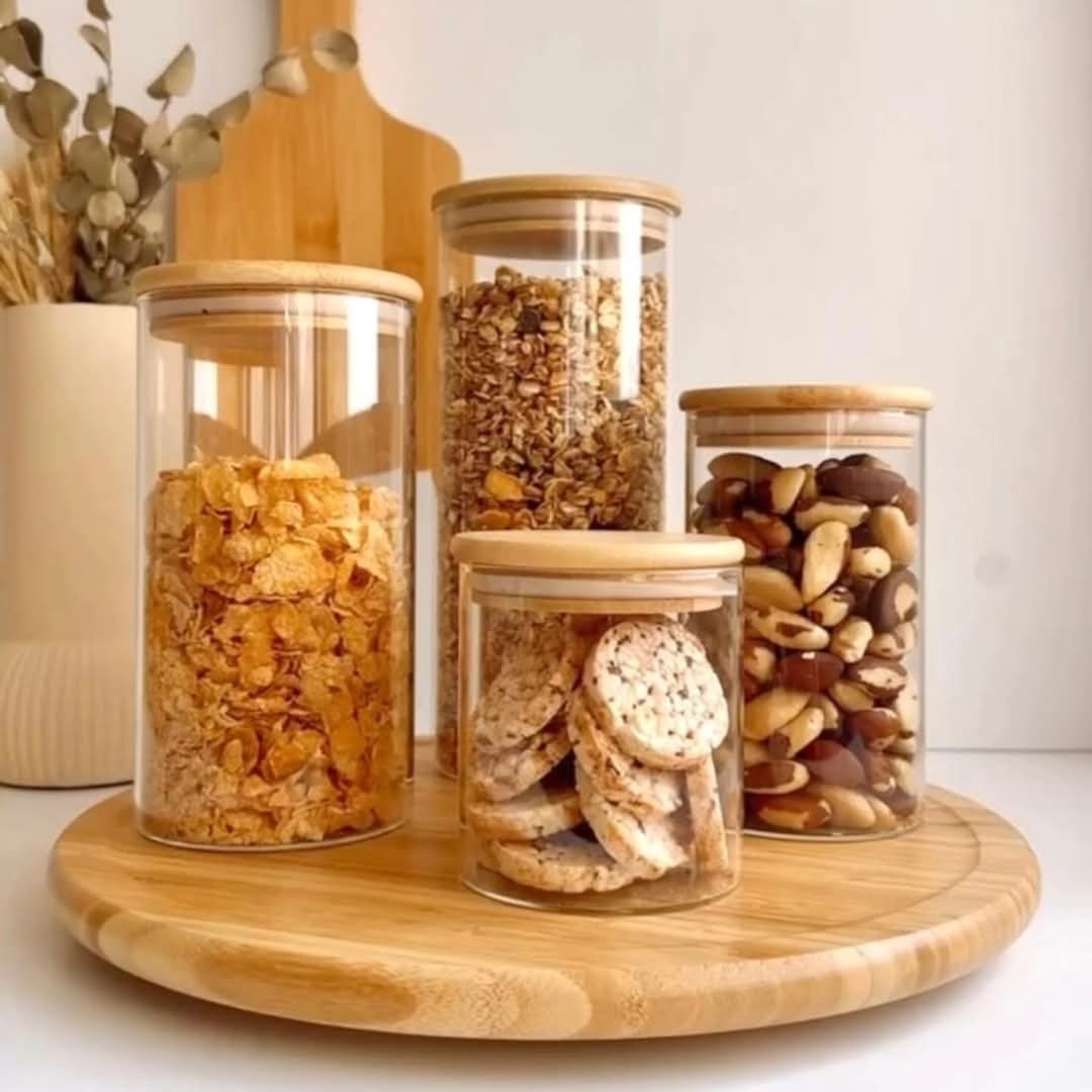 Single layer Bamboo rotating spice rack/Lazy Susan