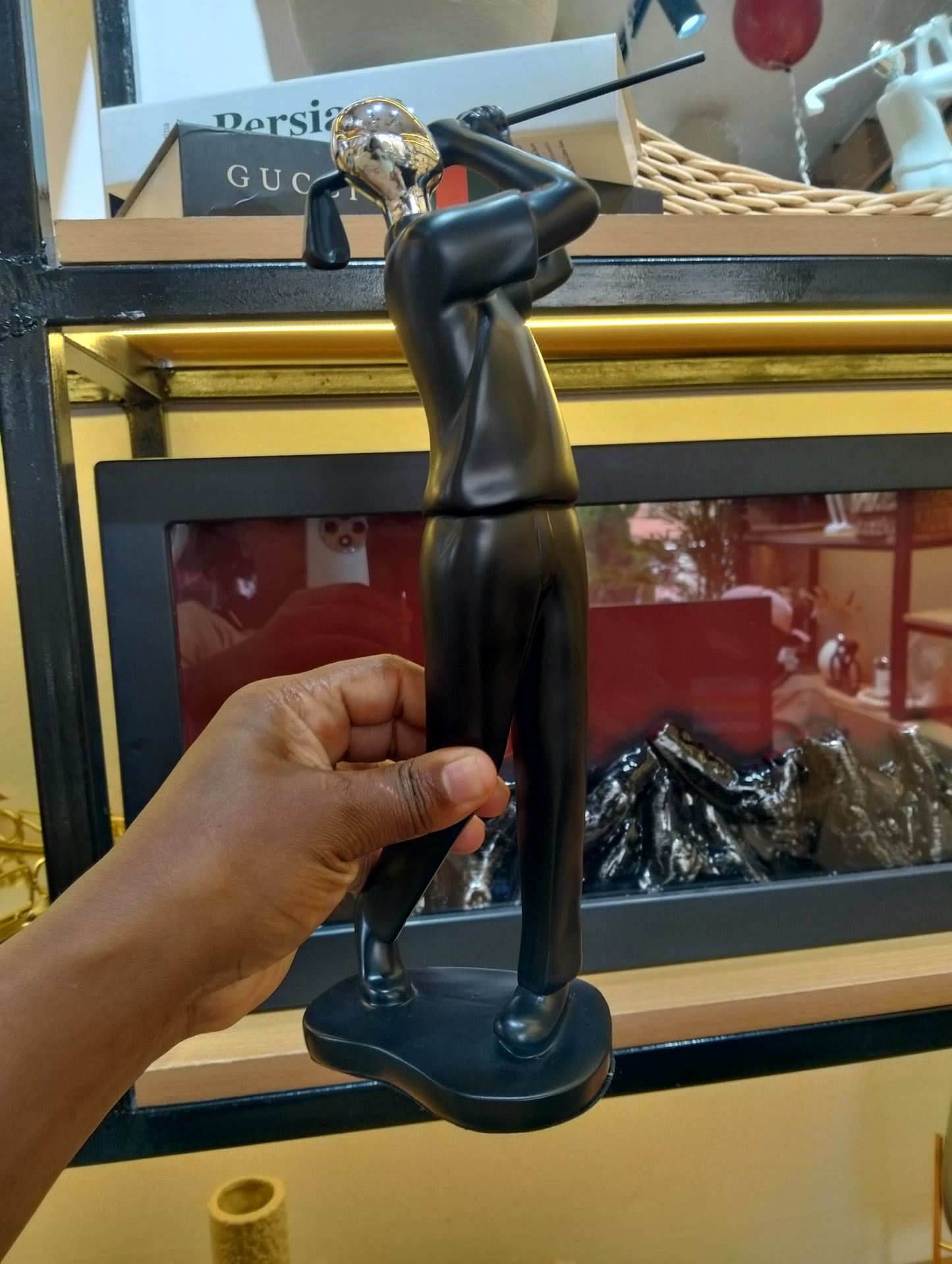 Office/home figure/golfing Modeling Resin Table Ornaments